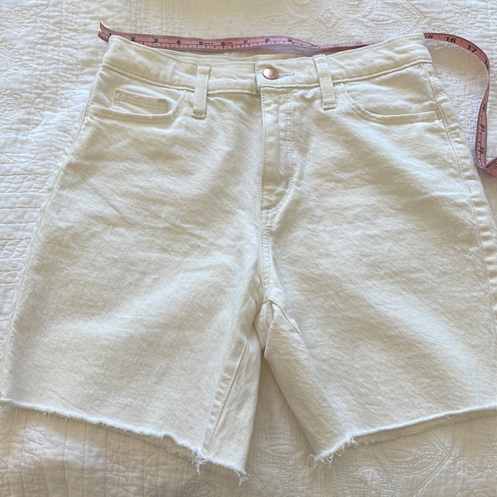 White denim shorts